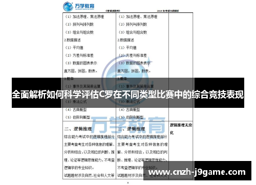 全面解析如何科学评估C罗在不同类型比赛中的综合竞技表现